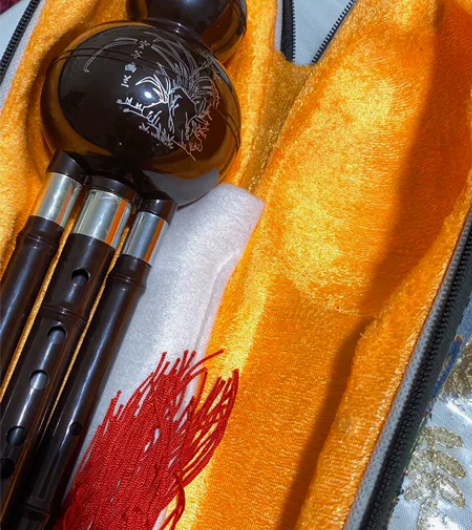 葫芦丝 买了没用过 全新 带防摔挂绳 带盒...
