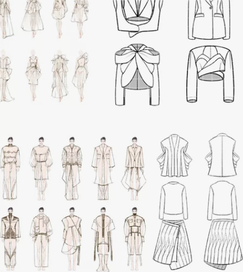 款式图带画‖服装款式图‖ 服装线稿‖ Pr...