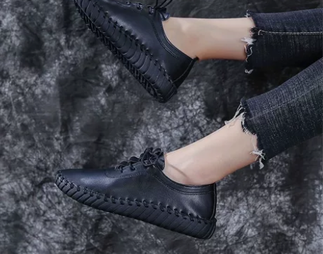 真软单鞋女2021春秋季新款软底鞋女平底系...