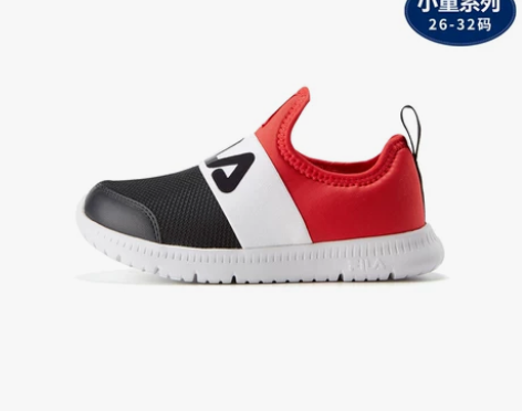 ?FILA斐乐男童女童跑鞋小童一脚蹬儿童时...