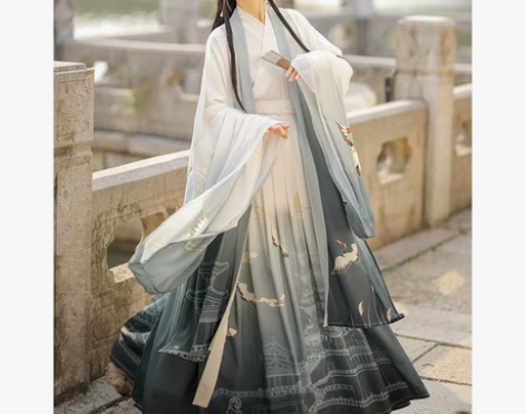 滕王阁汉服女正品原创中国风晋制齐腰襦裙魏晋...