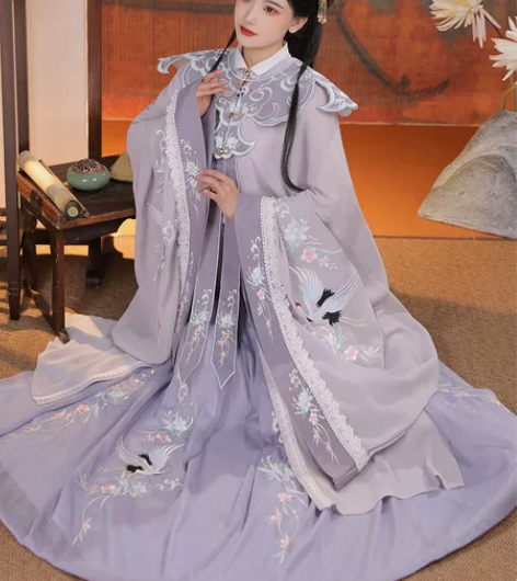 汉服清柜子啦，清梳家的松连枝蓝色s码大全套...