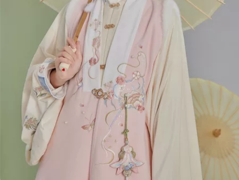 七月夕明制汉服 莳花复刻 双面呢改良绣花比...