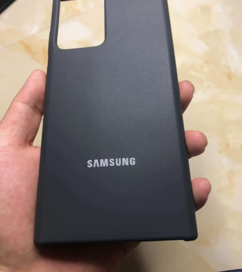 三星Note20U 黑色硅胶手机保护壳 官...