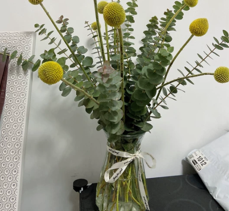 尤加利叶干花鲜花永生花花束客厅摆件装饰小清...