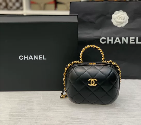 Chanel香奈儿22P黑金恐龙蛋化妆包盒...
