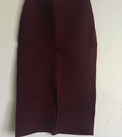 Z11秋冬羊毛半身裙高腰包臀裙中长款修身一...