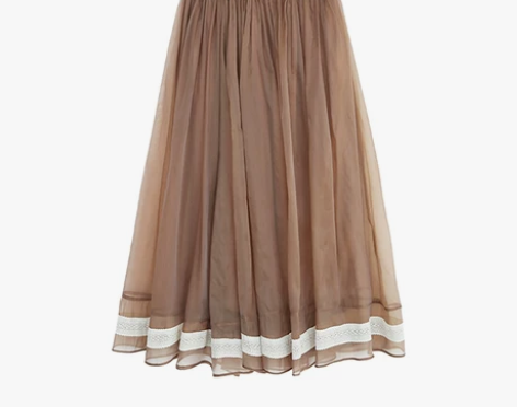 叙旧春夏新款纱裙半身长裙气质chic风裙子...