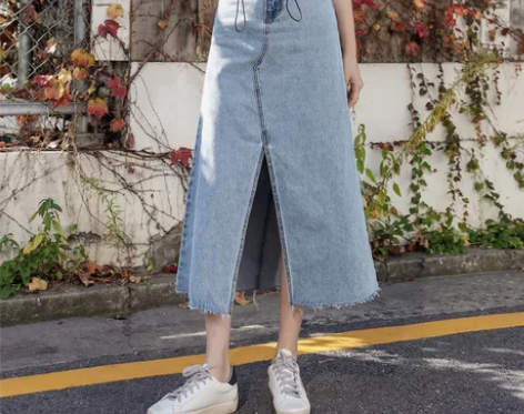 韩都衣舍 春季新款韩版女装学院风纯色a字牛...