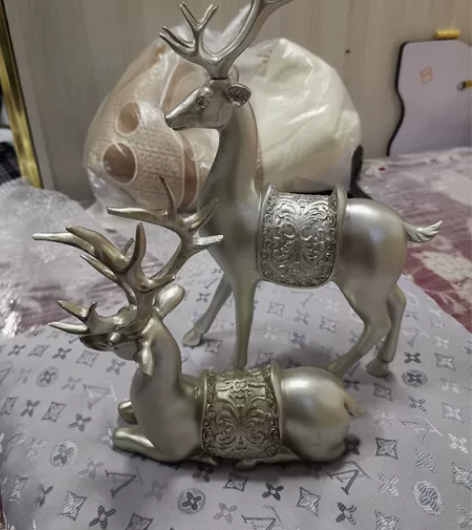 小鹿摆件，18一对，鹿鹿发，第四张图片有尺...