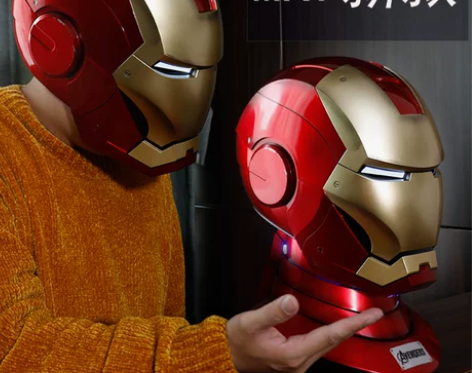 正版MK7  1:1钢铁侠头盔电动1比1可...