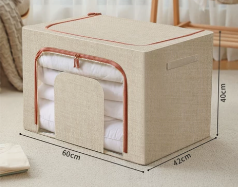 星优棉麻衣服收纳箱布艺衣物整理箱子家用特大...