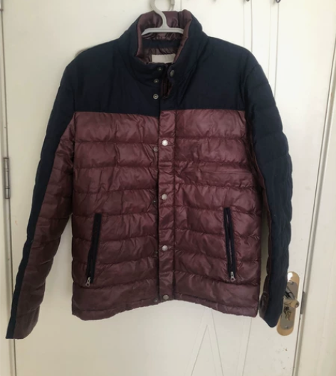 森马冬季羽绒服低价出售拼色羽绒服尺码M男士...