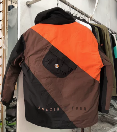 男士羽绒服套头卫衣式羽绒服潮牌拼色羽绒服特...