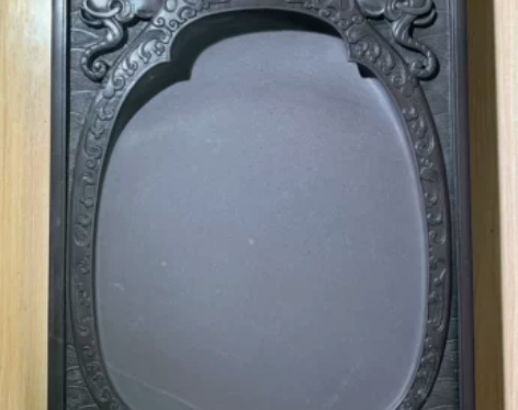 端砚名坑精选:坑仔岩太平有象砚，纯天然石眼...