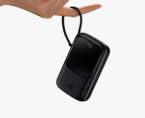 倍思Q电充电宝超大容量20000毫安自带线...