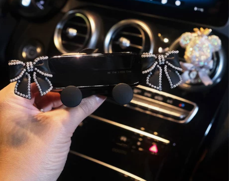 车载手机架女神款网红可爱车用出风口汽车手机...