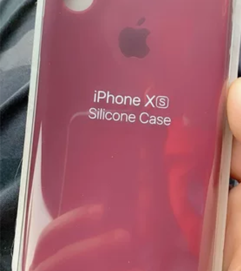 iPhone XS 原装液态硅胶手机壳，梅...