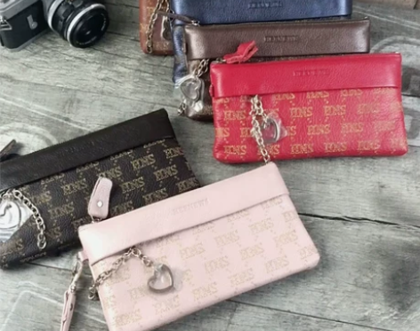 头层牛皮女士手拿包真皮钱包手机包卡包手包零...