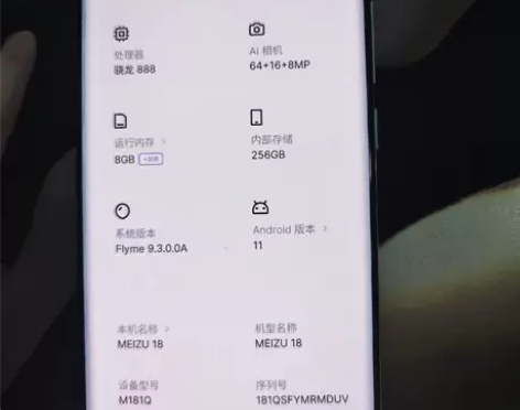 魅族18 渡海 8+256箱说全，纯原无拆...