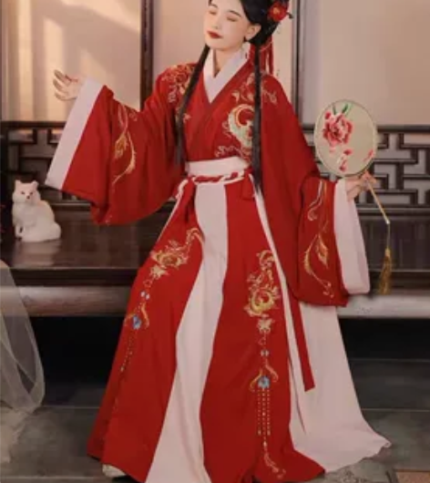 花间集原创汉服【凤引九雏】汉服女晋制交领外...