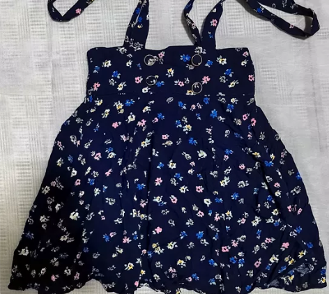 日系vintage碎花背带裙 搬家含泪断舍...