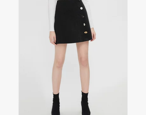 CacheCache半身裙女新款一片式高腰...