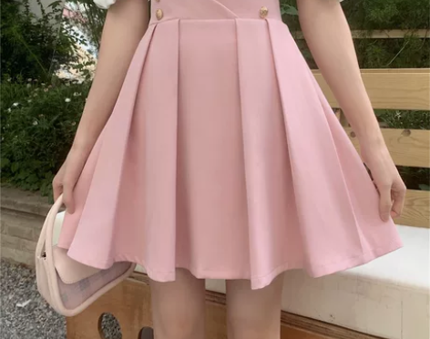 半裙显瘦遮肚蓬蓬伞裙短裙女大码百搭甜美粉色减