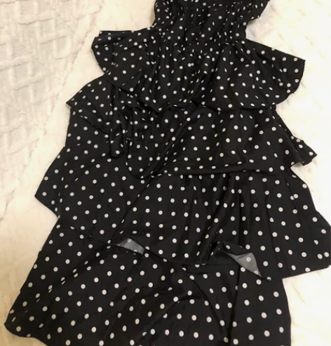 ?吊带裙子女秋季打底波点蛋糕裙修身 m号 ...