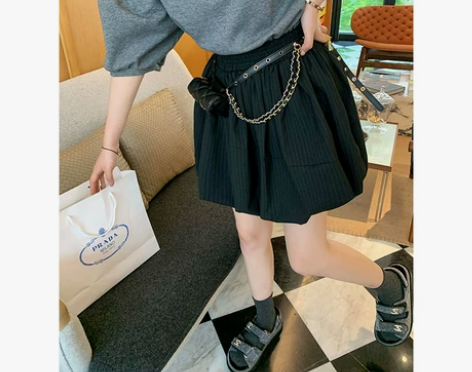 ?番茄侠 松紧腰蓬松花苞裙半身裙女夏显瘦细...