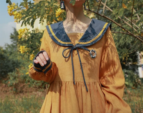 芝士日蓝黄小姐姐- 日系裙春款新jk制服裙...
