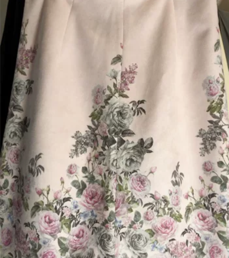 粉色A字中裙 洗1未穿 毛呢 腰围71无弹...