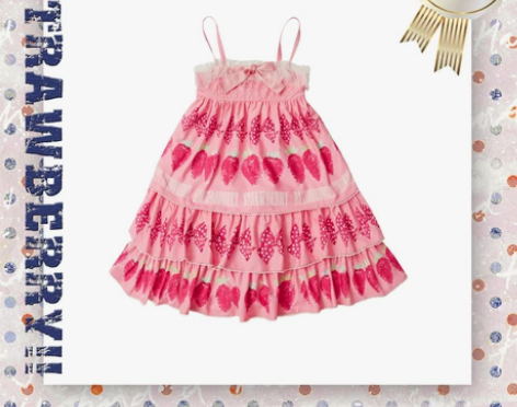 草莓2019三段式蛋糕裙甜美少女Lolit...