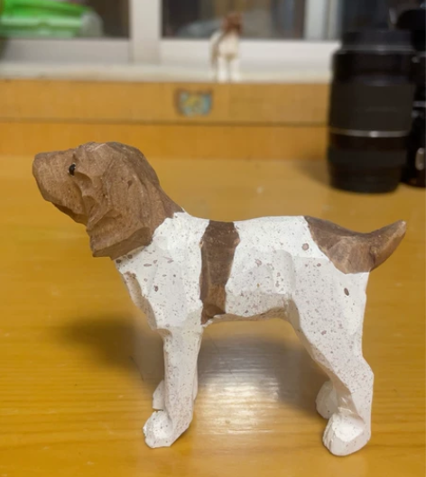 木雕小狗 纯手工雕刻 小摆件 感兴趣的话点...
