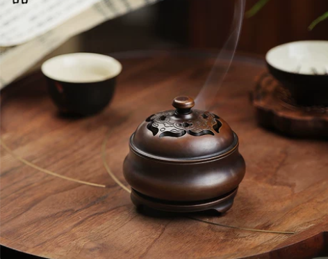 熏香炉 檀香熏香紫铜香炉家用小号复古室内纯...