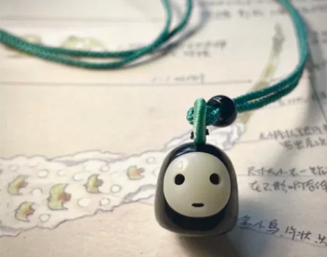 玉雕千与千寻无脸男守护神   材质:玛瑙 ...