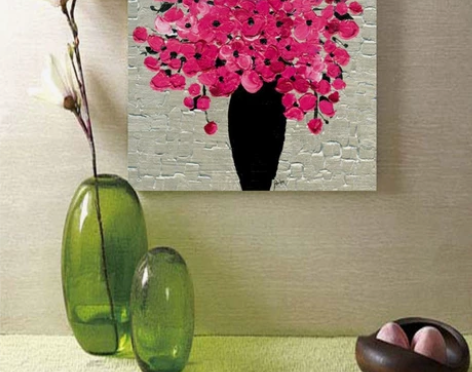 墙画，壁画，无框画，装饰画 花开富贵装饰画...