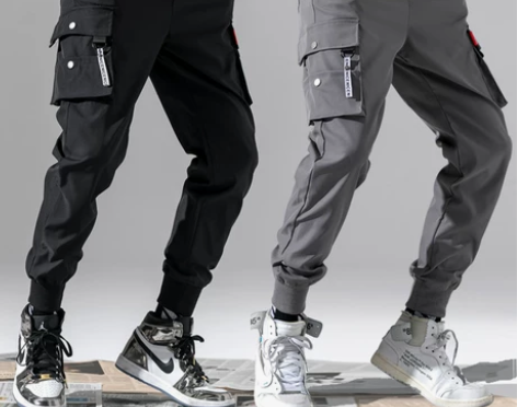 工装裤男士潮牌束脚修身小脚百搭学生ins休...