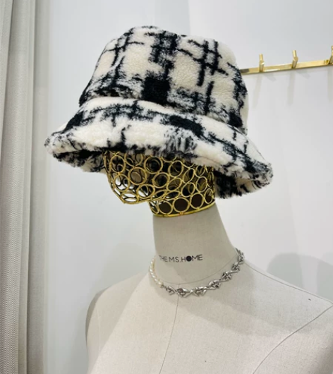 冬季帽子渔夫帽毛绒帽 均码?全新55cm(...