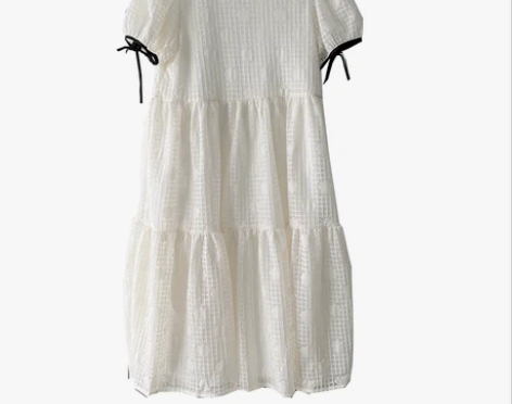 江浙沪包邮！！拼色袖口圆领娃娃连衣裙女20...