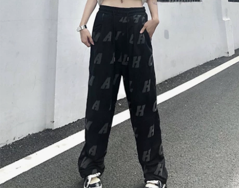 立体发泡阔腿裤 174，117斤有点短 购...