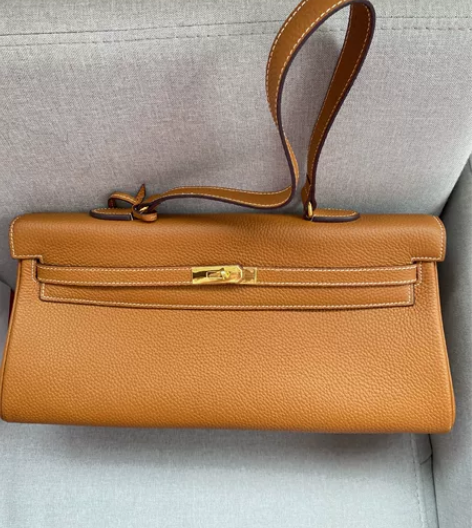 99新荔枝纹头层牛皮凯莉包2022新款真皮...