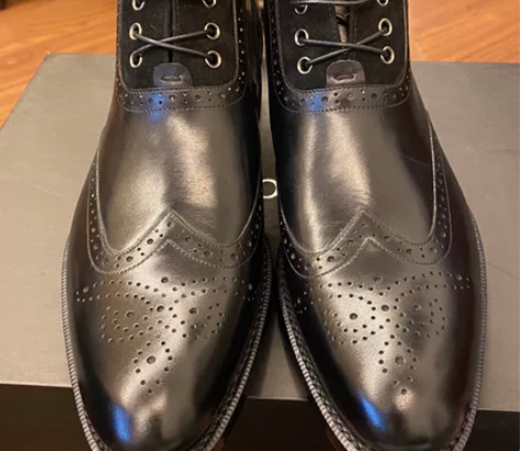 URKO 固特异纯手工男士布洛克雕花中筒靴...