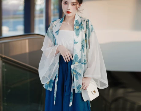 晴山木语原创汉服夏季魏晋通勤改宽袖良宋裤清...