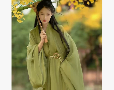 【狂欢价】绿色汉服女夏款原创魏晋制古装超仙...