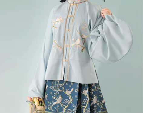 桔屿【春晓】原创汉服女明制立领对襟补服汉元...