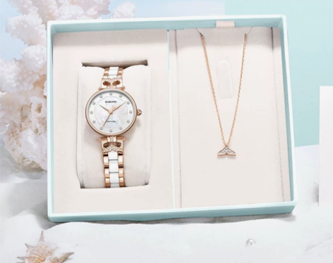 送女友的礼物 雷诺官方正品美人鱼陶瓷手表女...