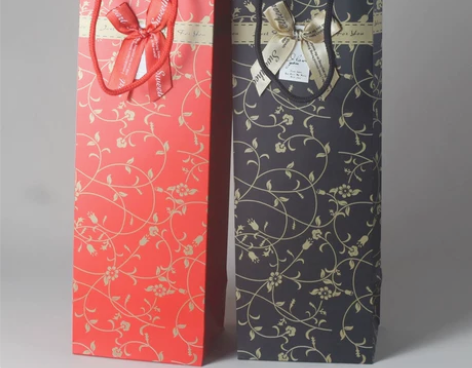 红酒袋子手提袋高档单支葡萄酒袋包装袋礼盒长...