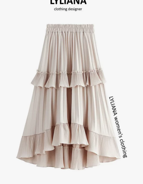 前短后长半身裙秋冬女2021新款高腰a字中...