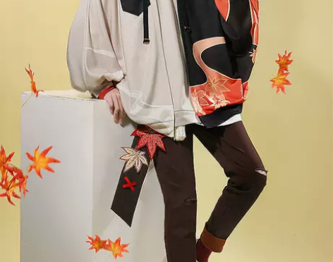 服装原神cos服男装枫原万叶周边cos衣服...